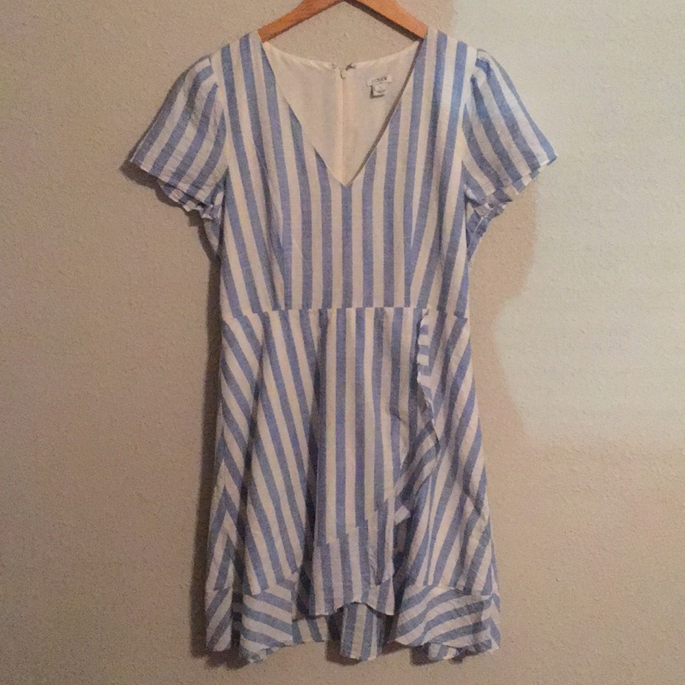 J Crew Stripe Linen Dress